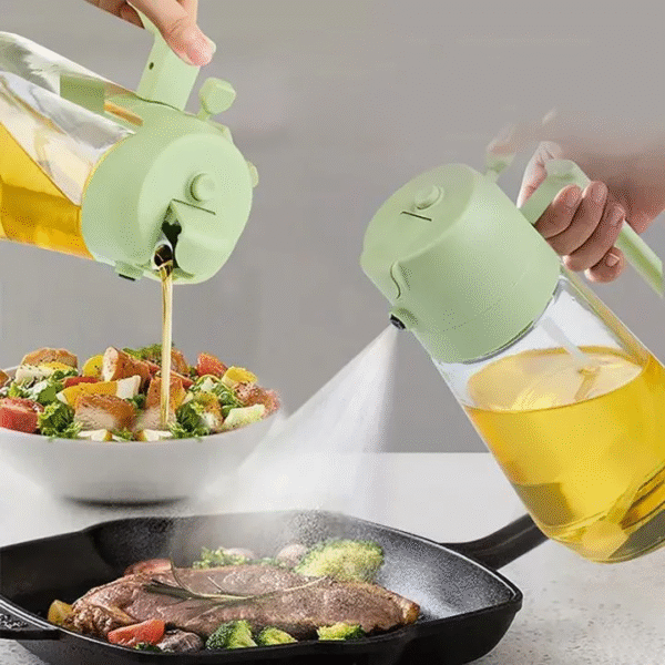2 IN 1 oil spray bottle and dispenser